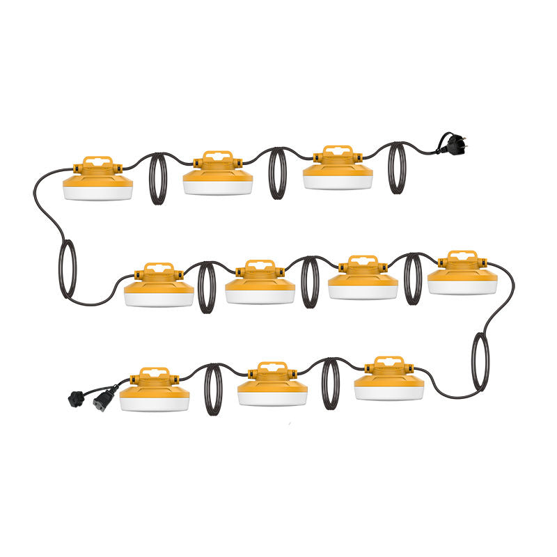 Westgate 100Ft Construction String Light 10X10W 2-Wire 5000K, Industrial Lighting, 10X10W, 12000 Lumens, 5000K