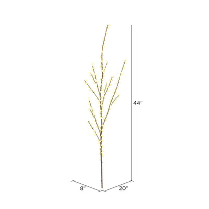 Vickerman Artificial 44" White Polyester Berry Spray.