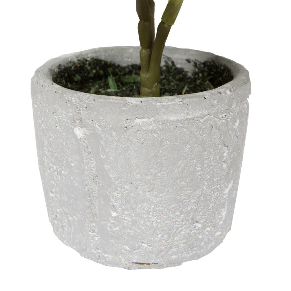 Vickerman 11" Green Artificial Fiddle Leaf Fig Plant in Pot.