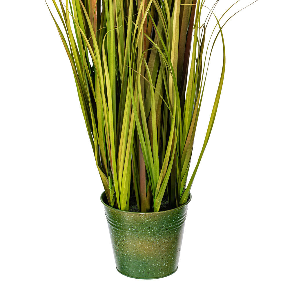 Vickerman 48" Artificial Potted Grass with Brown Cattails.