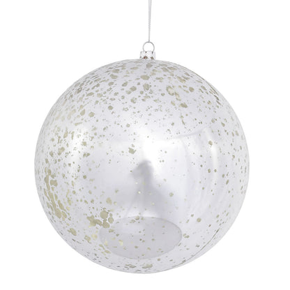 Vickerman 6" Silver Shiny Mercury Ball Ornament 4 per Bag