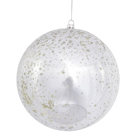 Vickerman 6" Silver Shiny Mercury Ball Ornament 4 per Bag