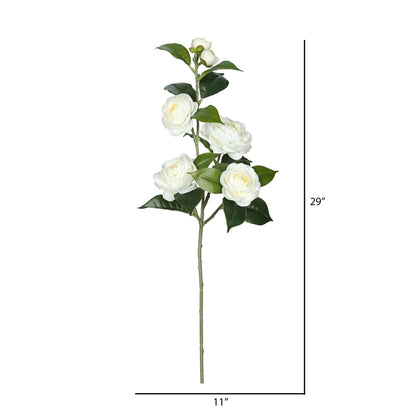 Vickerman 29" Artificial Cream Camellia Spray