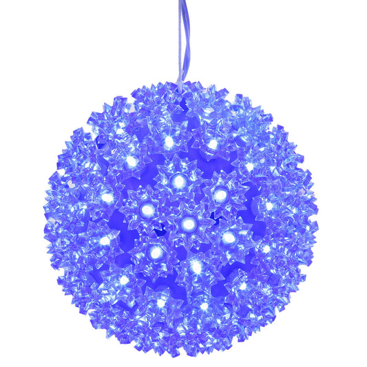 Vickerman 7.5" Starlight Sphere Christmas Ornament with 100 Blue Wide Angle LED Lights