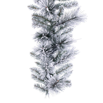 Vickerman 9' x 14" Flocked Jackson Pine Unlit Artificial Garland with 160 PVC Tips