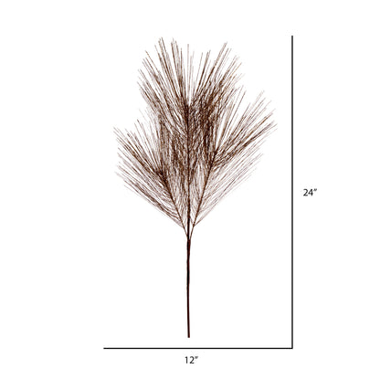 Vickerman 24" Artificial Gold Metallic Pine Needle Christmas Spray with 2 sprays per pack.