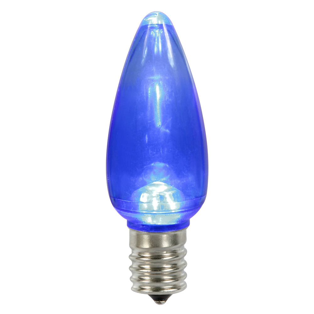 Vickerman C9 Transparent Plastic LED Blue Dimmable Bulb E17 Nickel Base 25 per bag