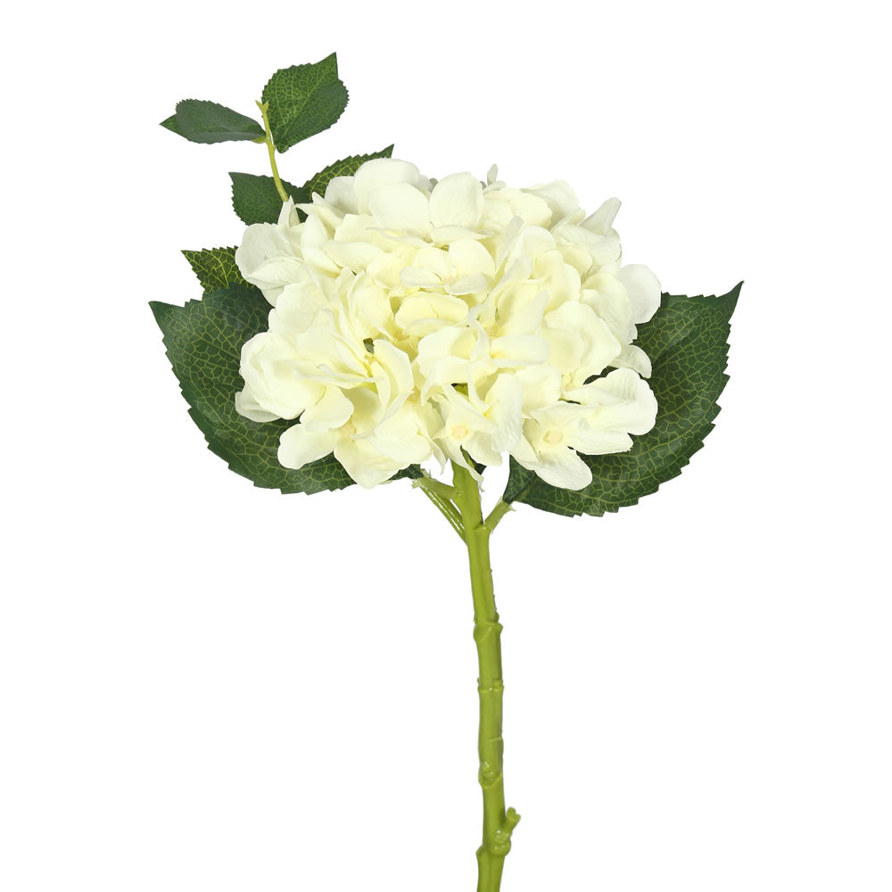 Vickerman 15" Short Stem Artificial Cream Hydrangea Set of 3