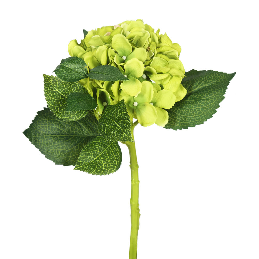 Vickerman 15" Short Stem Artificial Green Hydrangea Set of 3