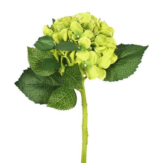 Vickerman 15" Short Stem Artificial Green Hydrangea Set of 3