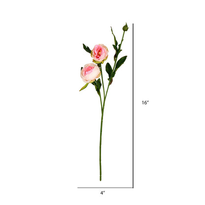 Vickerman 16" Artificial Pink Peony Spray. Includes 6 sprays per pack.