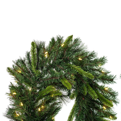 Vickerman 9' x 14" Bangor Mixed Pine Artificial Christmas Garland Warm White LED Lights