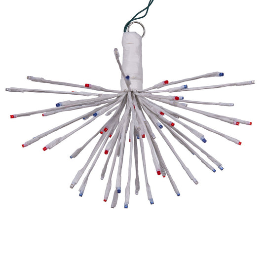 Vickerman 80Lt x 16" White Starburst Blue 5mm LED Lights.