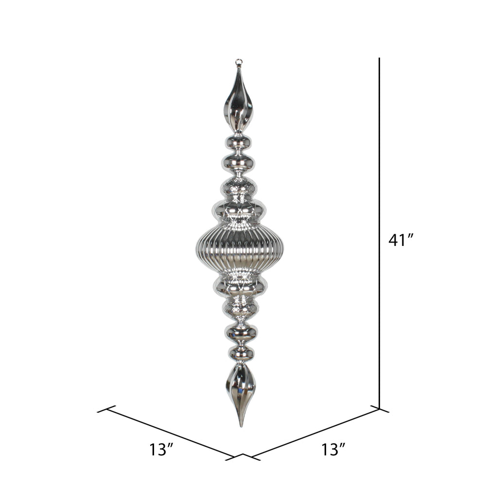 Vickerman 41" Silver Shiny Finial Ornament