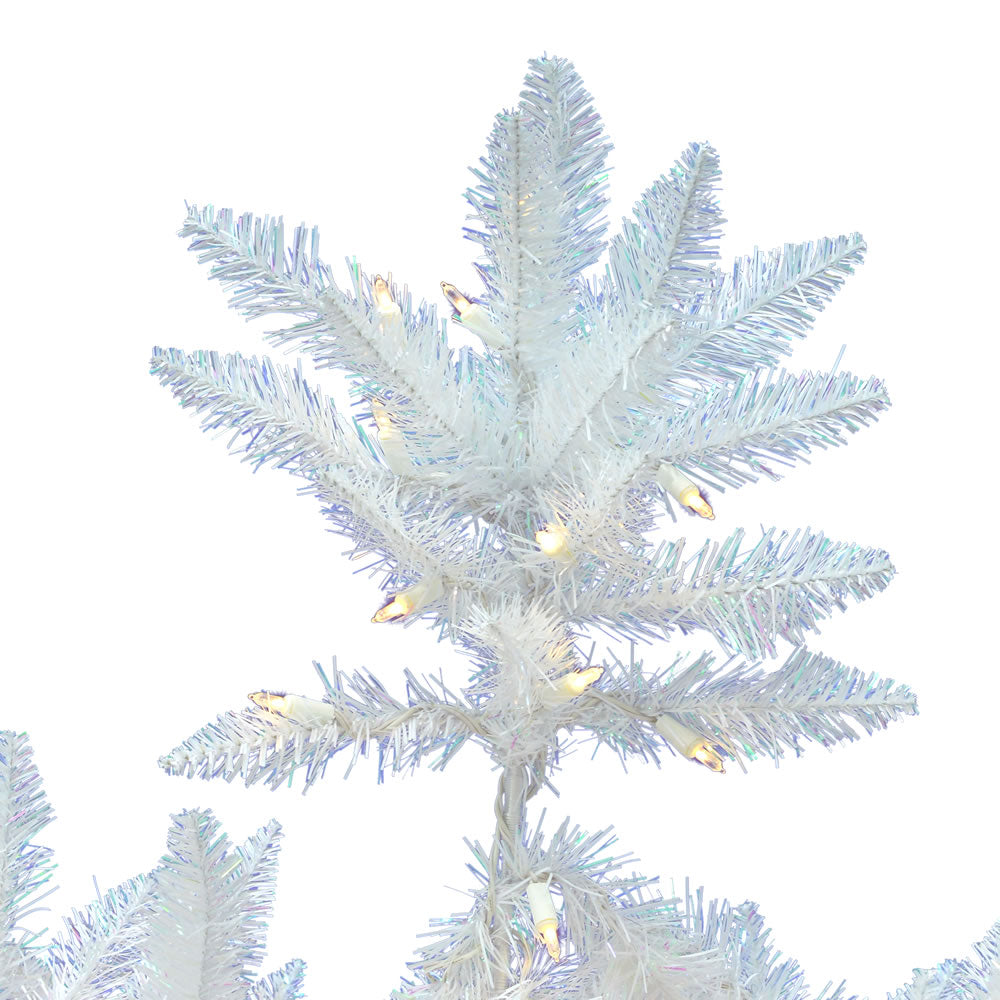 Vickerman 4.5' Sparkle White Spruce Artificial Christmas Tree Clear Dura-lit Incandescent Lights