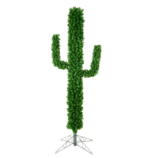Vickerman 7.5' Unlit Cactus Pine Artificial Christmas Tree Unlit