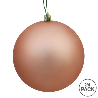 Vickerman 2.4" Rose Gold Matte Ball Ornament 24 per Bag