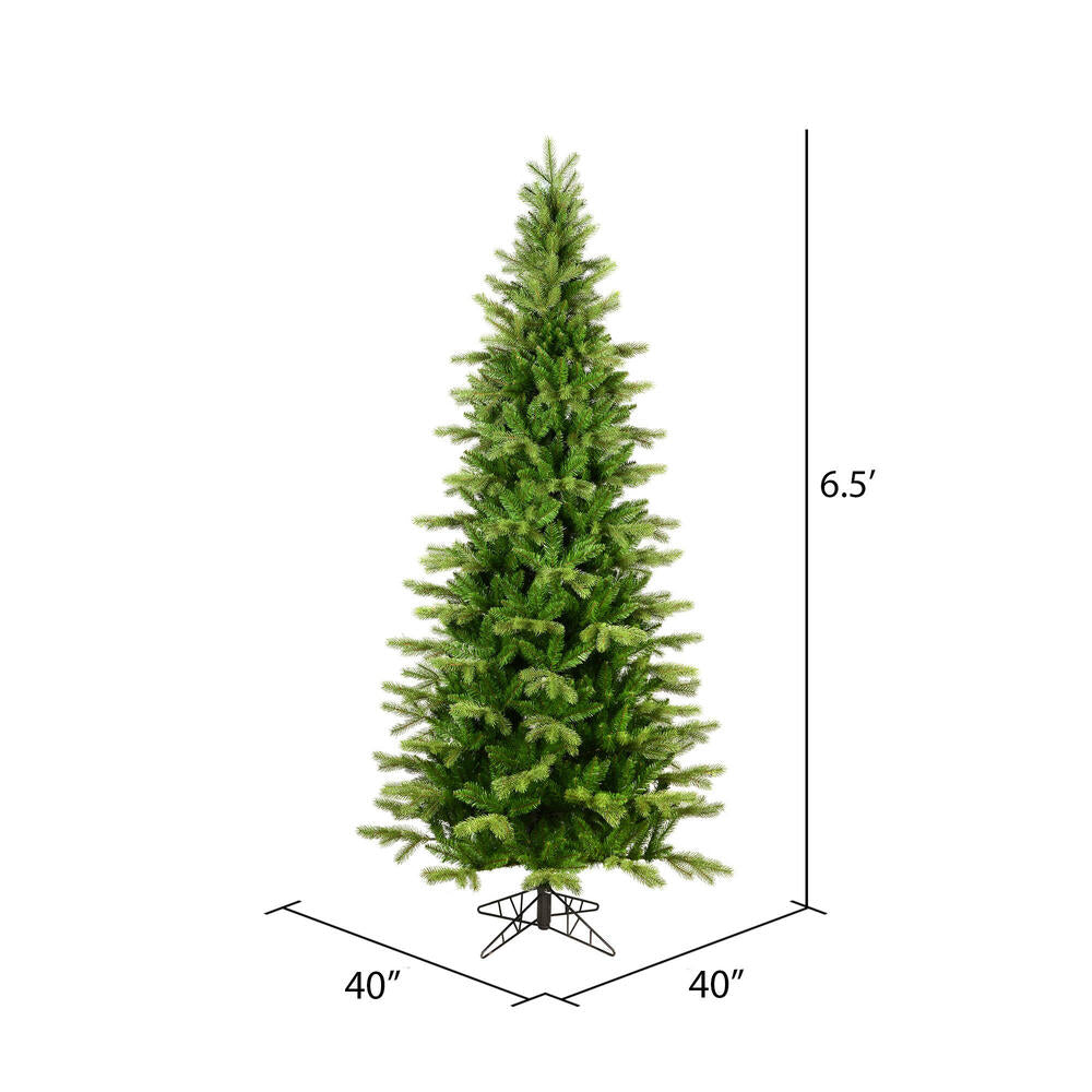 Vickerman 6.5' x 40" Balsam Spruce Slim Artificial Christmas Tree Unlit