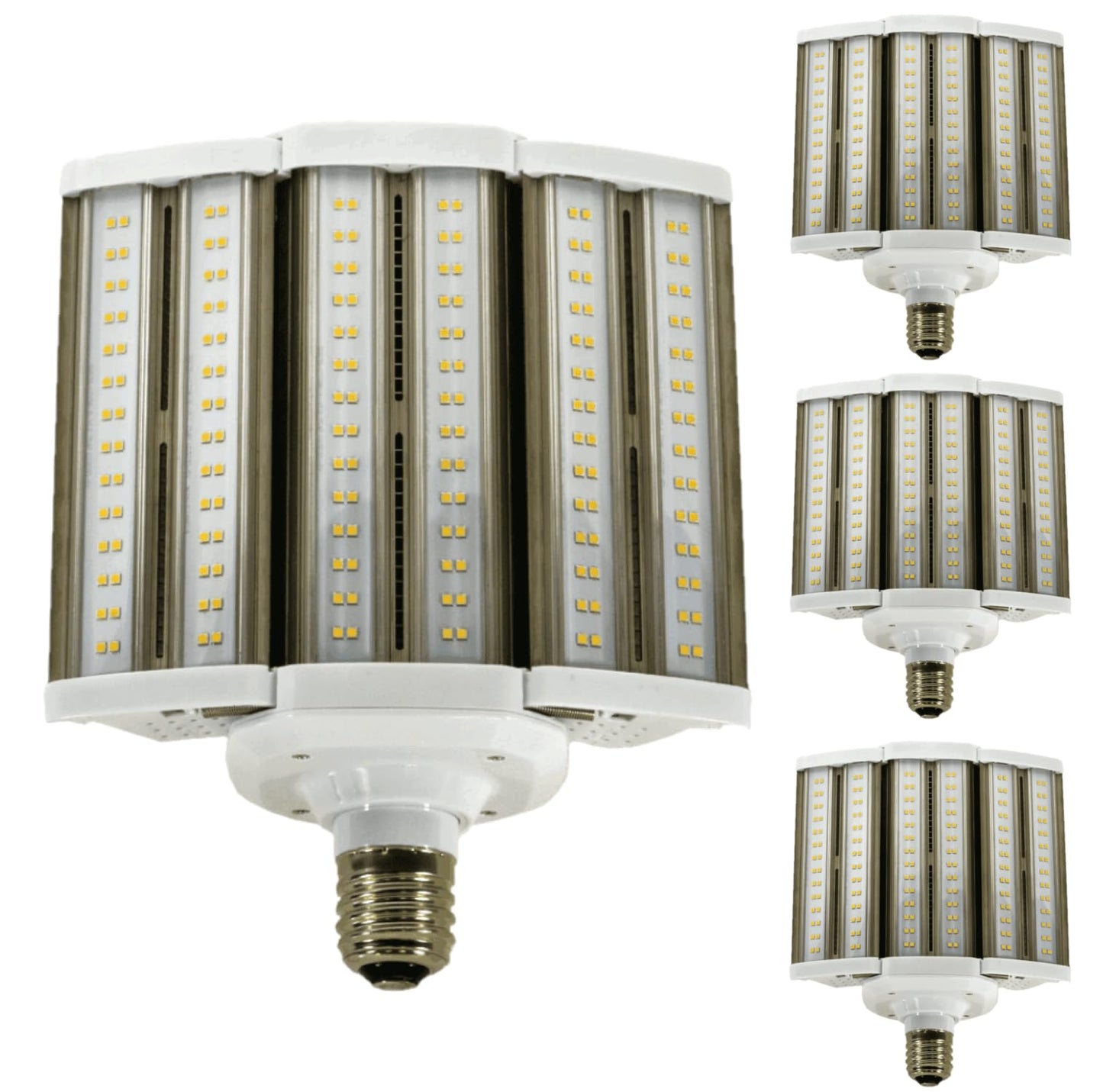 Damar- LED Parking Lot Street Lamp Fold Out to Burn 110W 12650 Lumens 4000K Cool White E39 Mogul Base 100-277V UL Listed Pack of 4- Commercial Security Flood Lights for Barn Yard Stadium Roadway