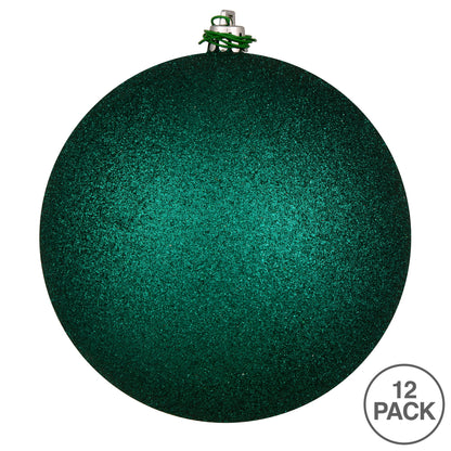 Vickerman 3" Dark Teal Glitter Ball Ornament 12 per Bag