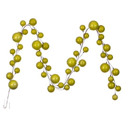 Vickerman 10' Lime Pearl Branch Ball Wire Garland.