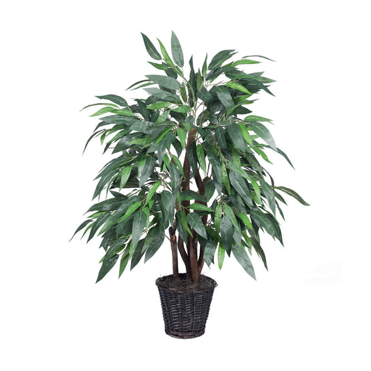 Vickerman 4' Artificial Mango Extra Full Bush Rattan Basket