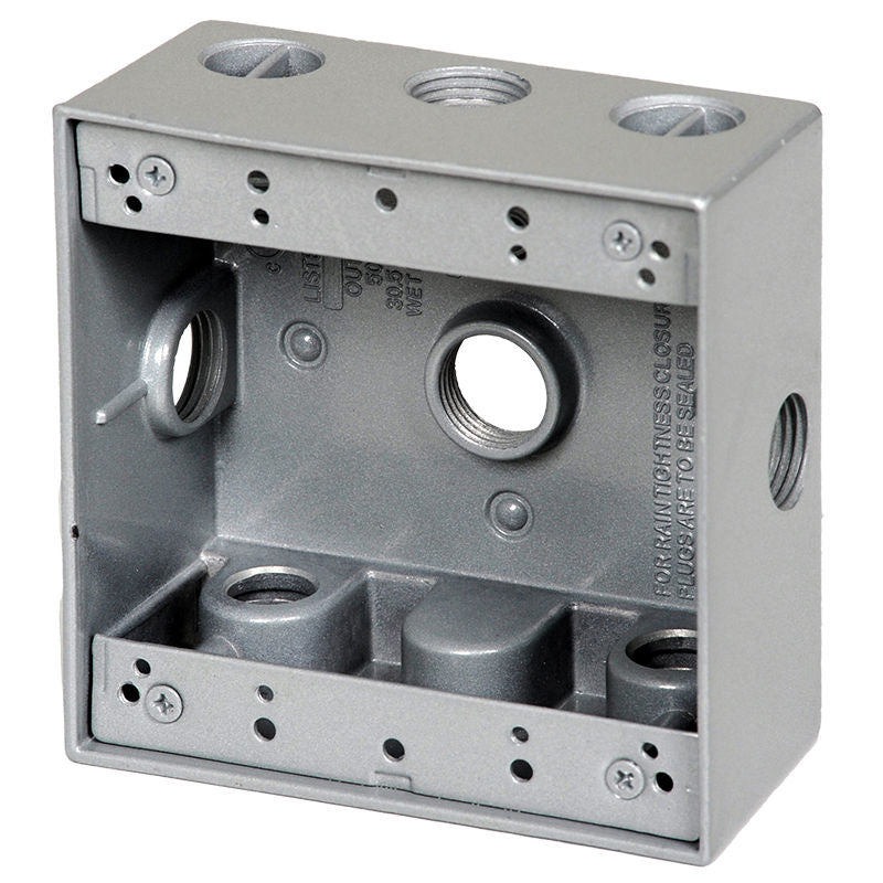 Westgate 3/4” Trade Size, 6 Outlet Holes, 30.5 Cu. In., Electrical Products, Gray Finish