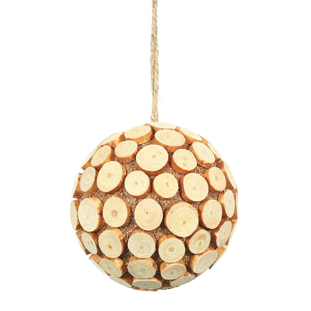 Vickerman 4" Pine Chip Ball Ornament 3 per Box