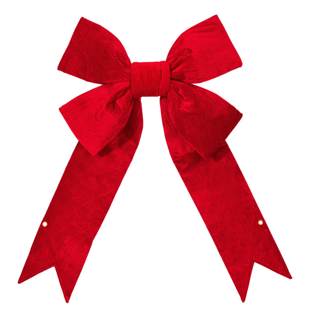 Vickerman 36" Red Four Loop Velvet Outdoor Christmas Bow