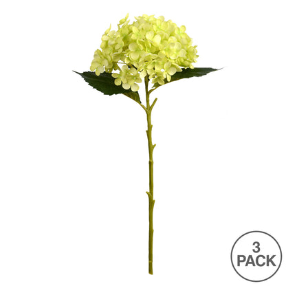 Vickerman 19" Artificial Green Hydrangea Spray. Includes 3 sprays per pack.