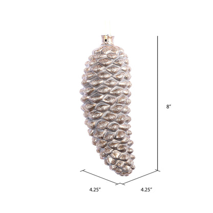 Vickerman 8" Mocha Antique Pinecone  Christmas Ornament Pack of 2