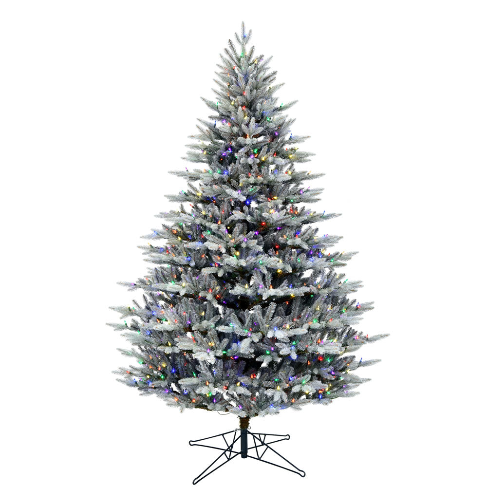 Vickerman 4.5' x 37" Douglas Blue Fir Artificial Christmas Tree Multi-colored Dura-Lit LED lights