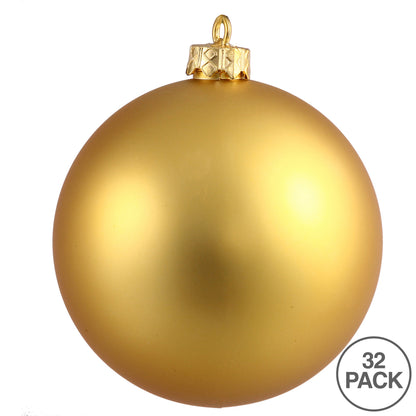 Vickerman 3" Gold Matte Ball Ornament 32 per Box