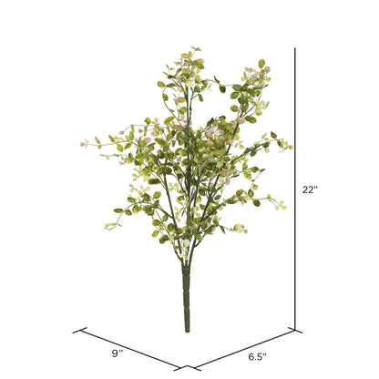 Vickerman 22" Artificial Green Bog Pimpernel Leaf Spray. Includes 2 sprays per pack.
