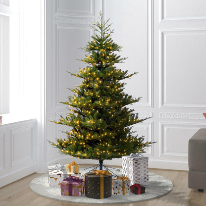 Vickerman 6.5' x 57" Hudson Fraser Fir Artificial Christmas Tree with Warm White LED Lights.