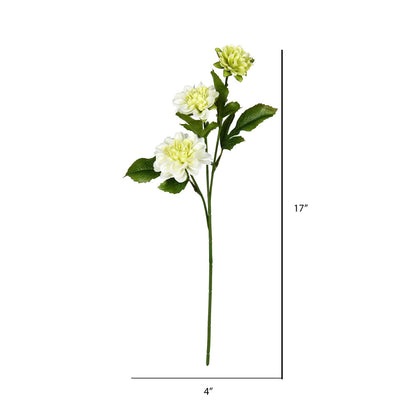 Vickerman 17" Artificial Cream Dahlia Spray. Includes 6 sprays per pack.