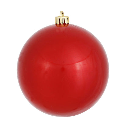 Vickerman 4" Red Candy Ball Ornament 6 per Bag