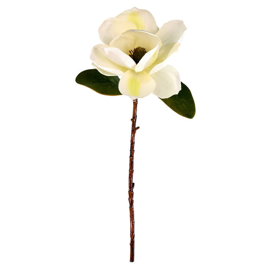 Vickerman 20" Artificial White Single Magnolia Set of 3