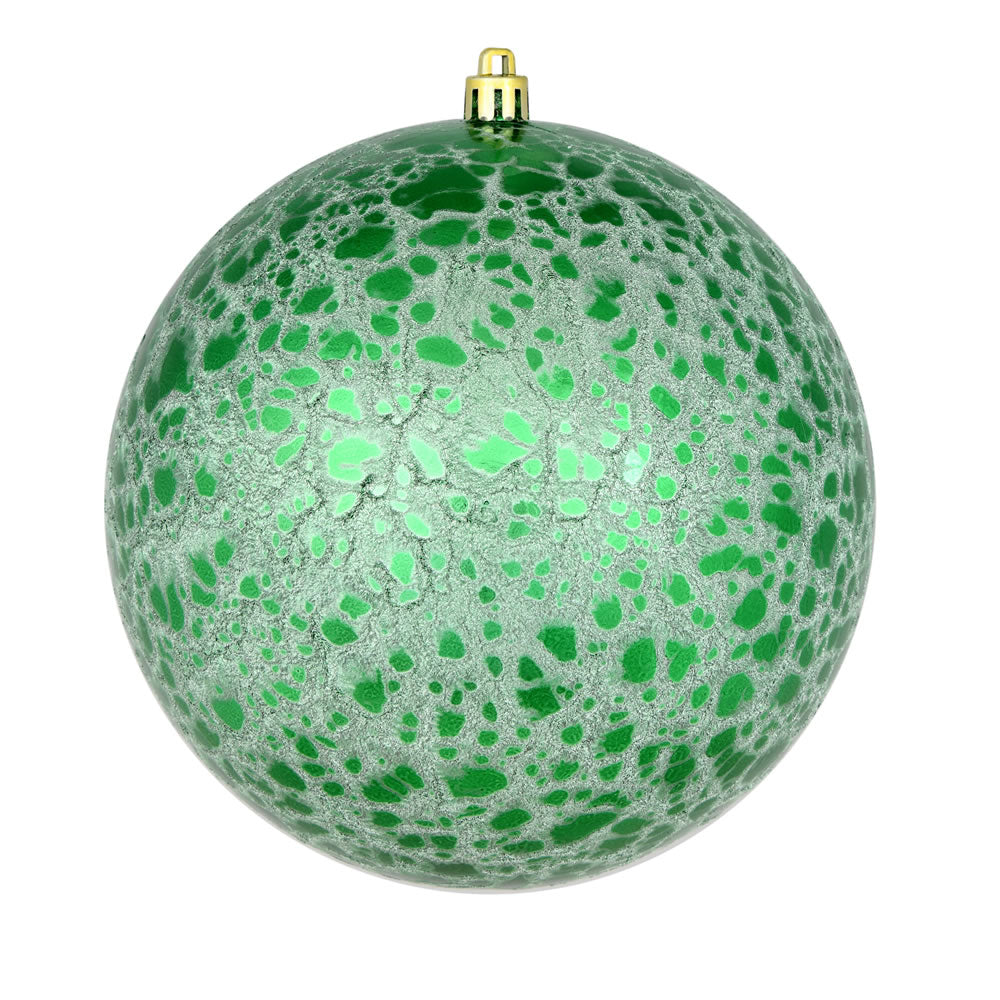 Vickerman 6" Green Crackle Ball Ornament 4 per Bag