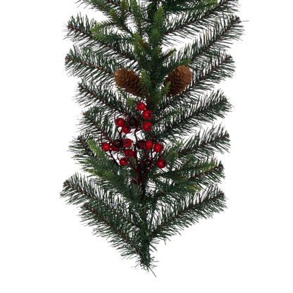 Vickerman 6' x 14" Berry Mixed Pine Cone Artificial Unlit Garland.