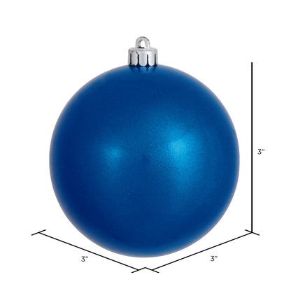 Vickerman 3" Blue Candy Ball Ornament 12 per Bag