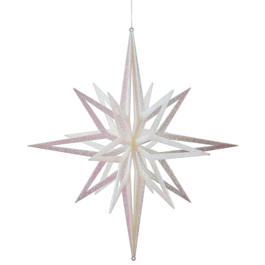 Vickerman 24" White Iridescent Star Christmas Ornament