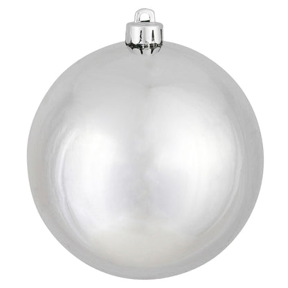 Vickerman 8" Silver Shiny Ball Ornament