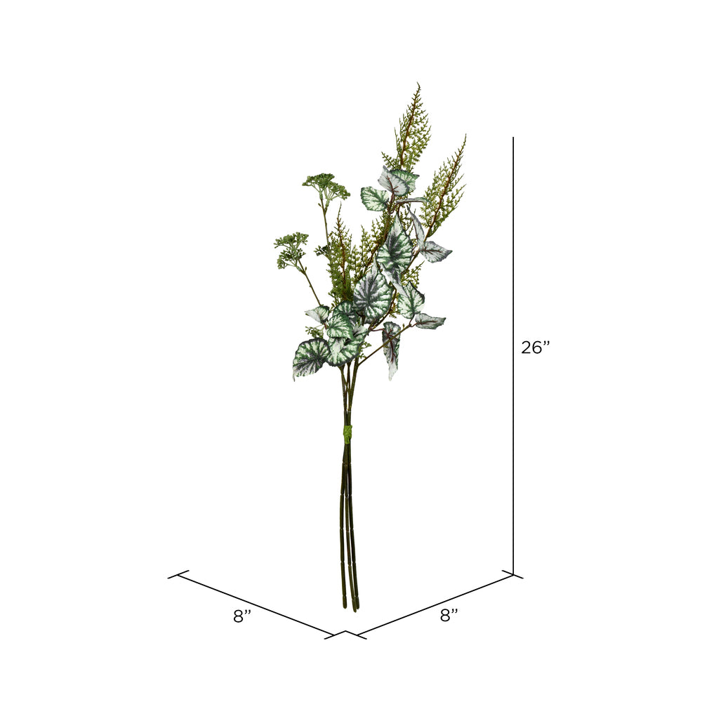 Vickerman 26" Artificial Purple Mixed GREENERY BUNDLE Pack of 2