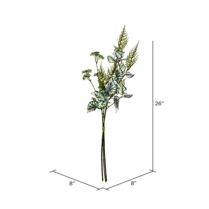 Vickerman 26" Artificial Purple Mixed GREENERY BUNDLE Pack of 2