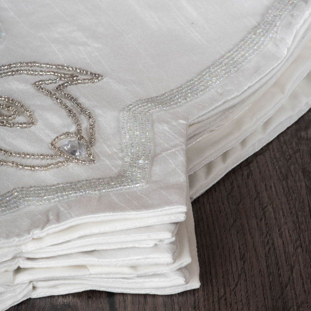 Vickerman Decorative 60" Pointed Beaded Tree Skirt