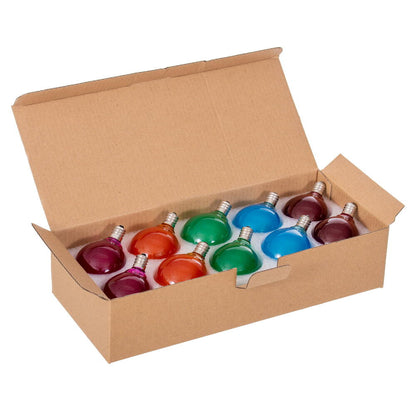 Vickerman Multi-Colored LED G50-E12 Filament Glass Replacement Bulbs 10/Box