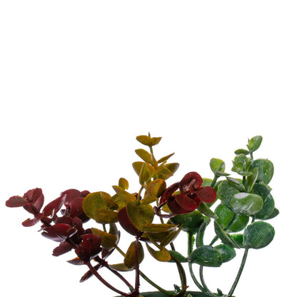Vickerman 18" Red and Green Spiral Artificial Eucalyptus Wreath