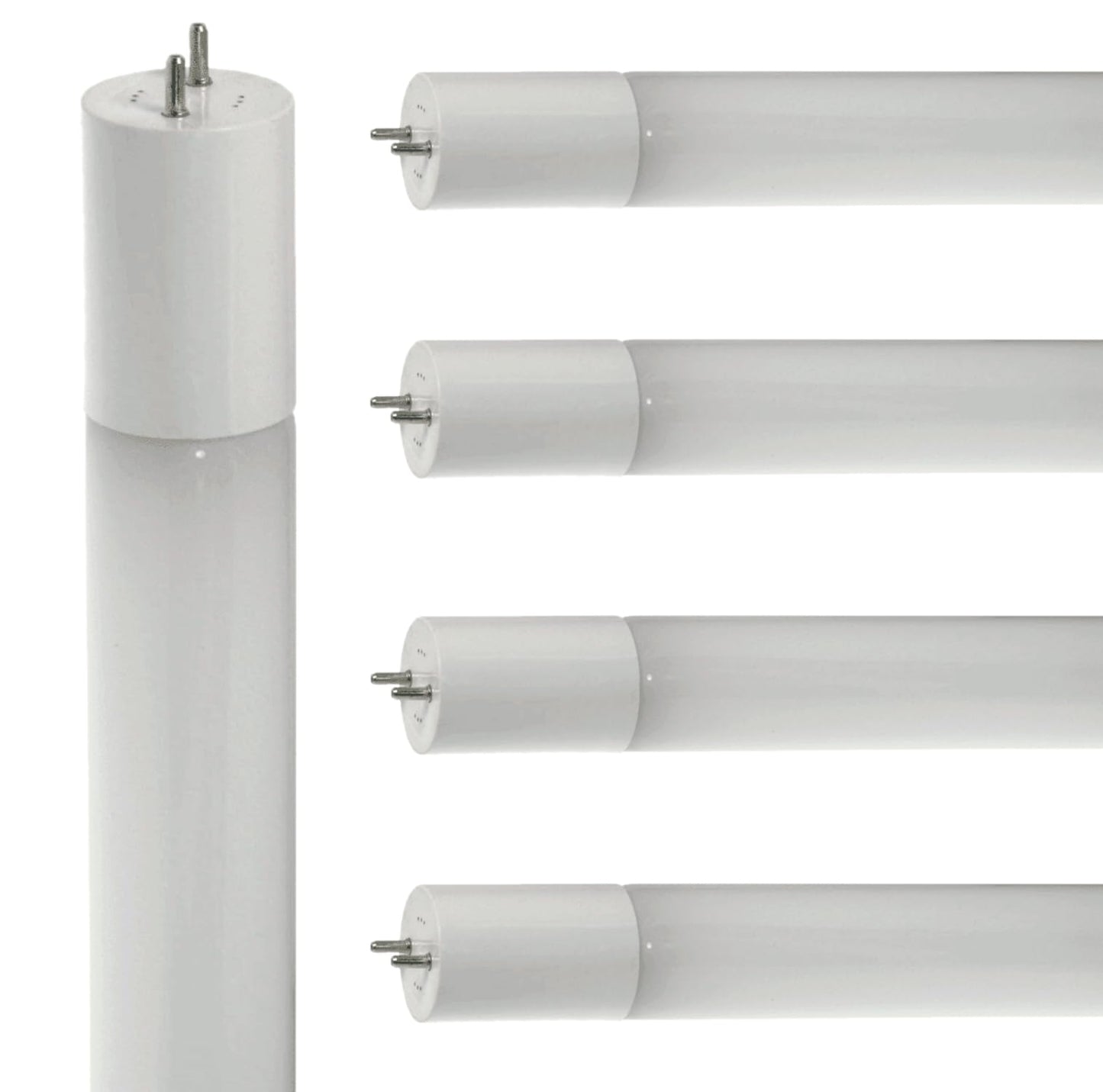 Damar- 4Ft T8 LED Tube Light Bulb Ballast Bypass 18W 2200 Lumen 3500K Neutral White G13 Medium Bi-Pin Base 120-277V UL/DLC Listed Pack of 5- Fluorescent Replacement Garage Warehouse Workshop