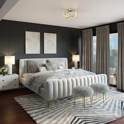 Dals Lighting Arlo 16 inch Flushmount Double Vertical Ring